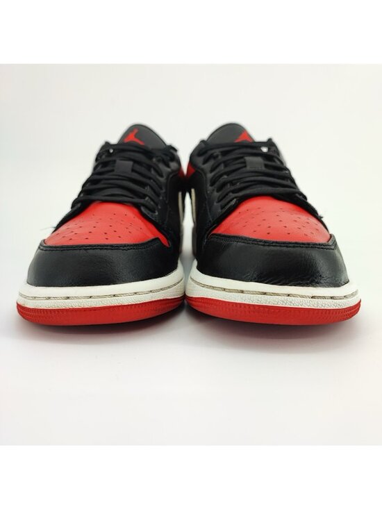 Nike Air Jordan 1 Low Men\'s Size 9 US Sneakers Leather Black Athletic 553558-066 main image 5